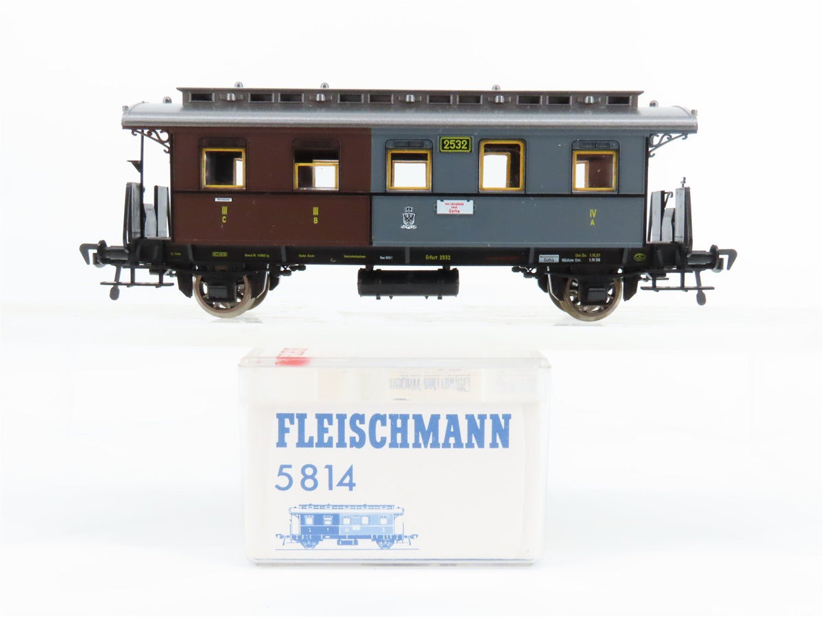 HO Scale Fleischmann 5814 KPEV Prussian 3rd &amp; 4th Class Coach Passenger #2532