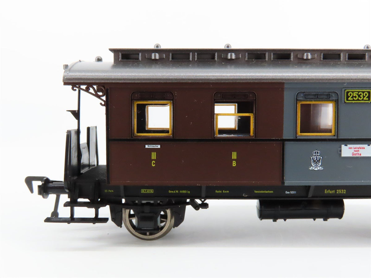 HO Scale Fleischmann 5814 KPEV Prussian 3rd &amp; 4th Class Coach Passenger #2532