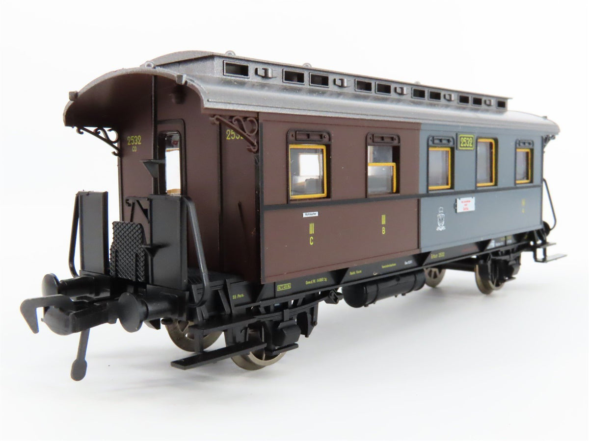 HO Scale Fleischmann 5814 KPEV Prussian 3rd &amp; 4th Class Coach Passenger #2532