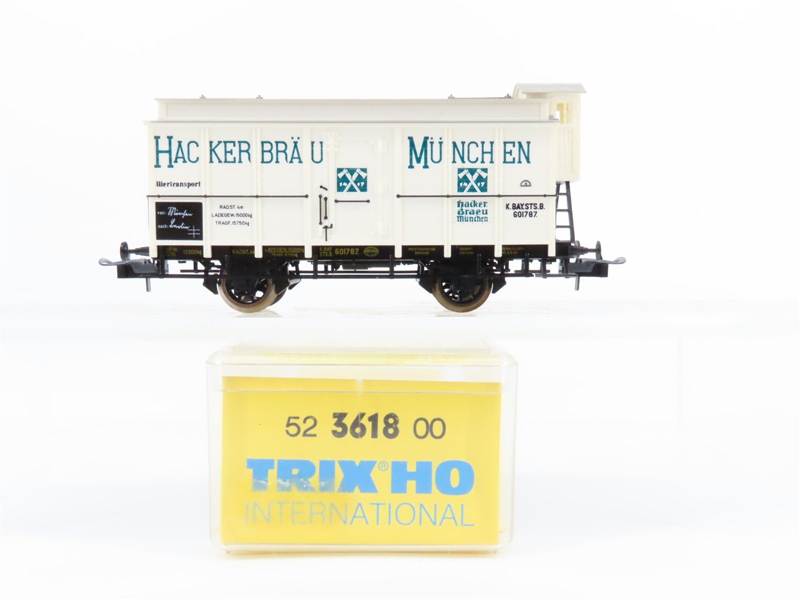 HO Trix 52361800 K.Bay.Sts.B. Bavarian Hackerbräu München Beer Reefer #601787