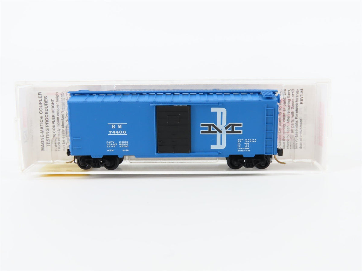 N Scale Micro-Trains MTL 20140 BM Boston &amp; Maine 40&#39; Single Door Box Car #74406