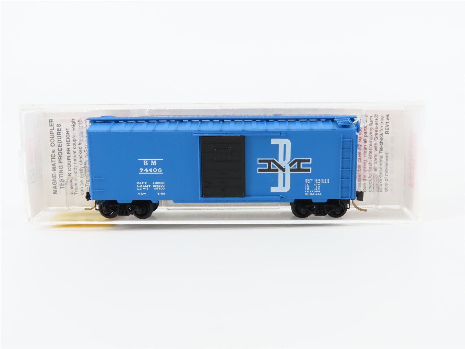 N Scale Micro-Trains MTL 20140 BM Boston & Maine 40' Single Door Box Car #74406