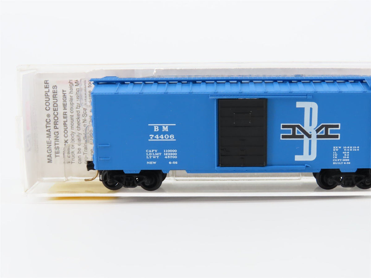 N Scale Micro-Trains MTL 20140 BM Boston &amp; Maine 40&#39; Single Door Box Car #74406