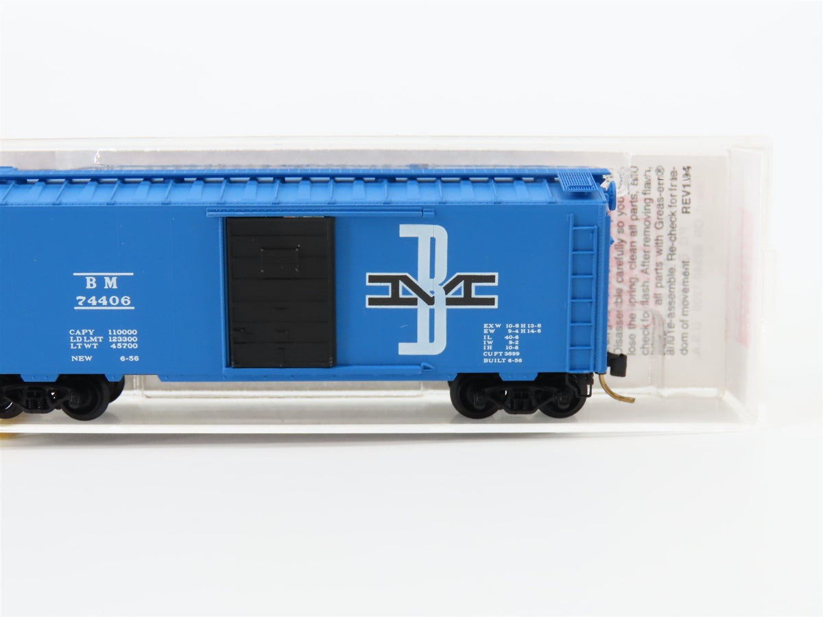 N Scale Micro-Trains MTL 20140 BM Boston &amp; Maine 40&#39; Single Door Box Car #74406