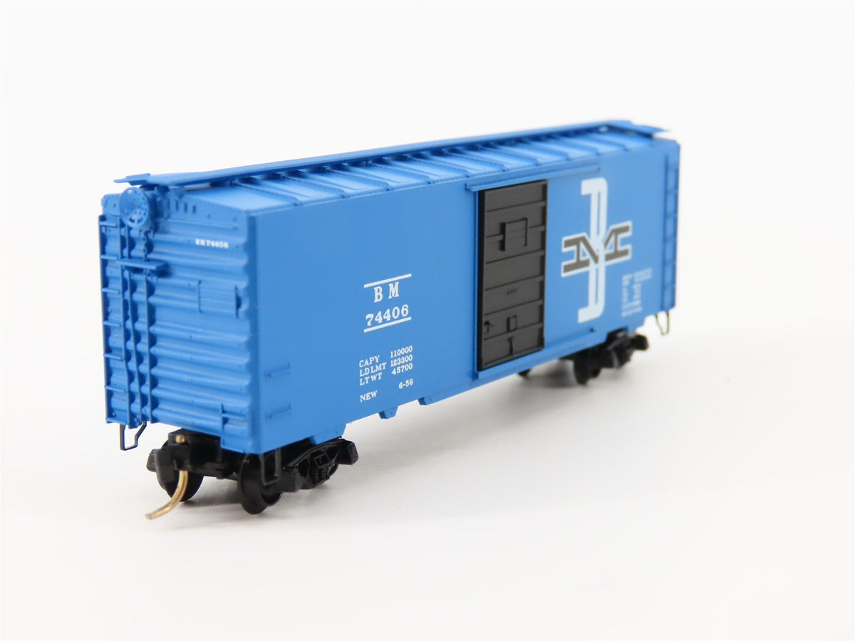 N Scale Micro-Trains MTL 20140 BM Boston &amp; Maine 40&#39; Single Door Box Car #74406