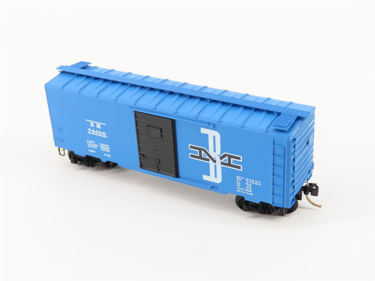 N Scale Micro-Trains MTL 20140 BM Boston &amp; Maine 40&#39; Single Door Box Car #74406