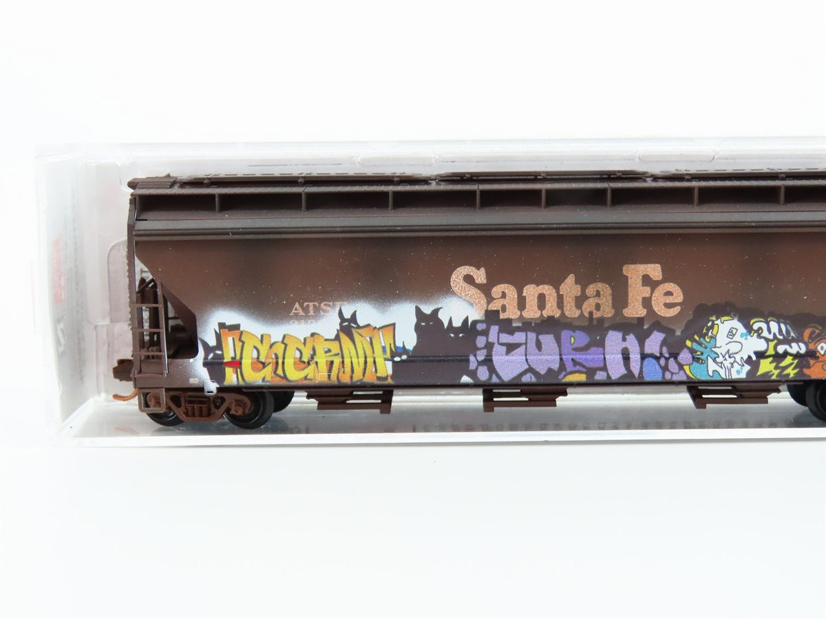 N Scale Micro-Trains MTL 09444102 ATSF Santa Fe 3-Bay Hopper #313867 w/ Graffiti