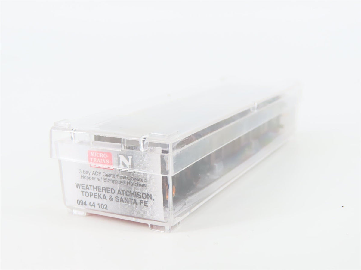 N Scale Micro-Trains MTL 09444102 ATSF Santa Fe 3-Bay Hopper #313867 w/ Graffiti