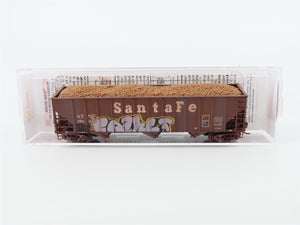 N Scale Micro-Trains MTL 10854120 ATSF Santa Fe 3-Bay Hopper #179698 w/ Graffiti