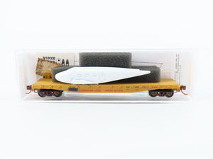 N Micro-Trains MTL 04544070 UP Union Pacific 50' Flat Car w/ Airplane Weathered