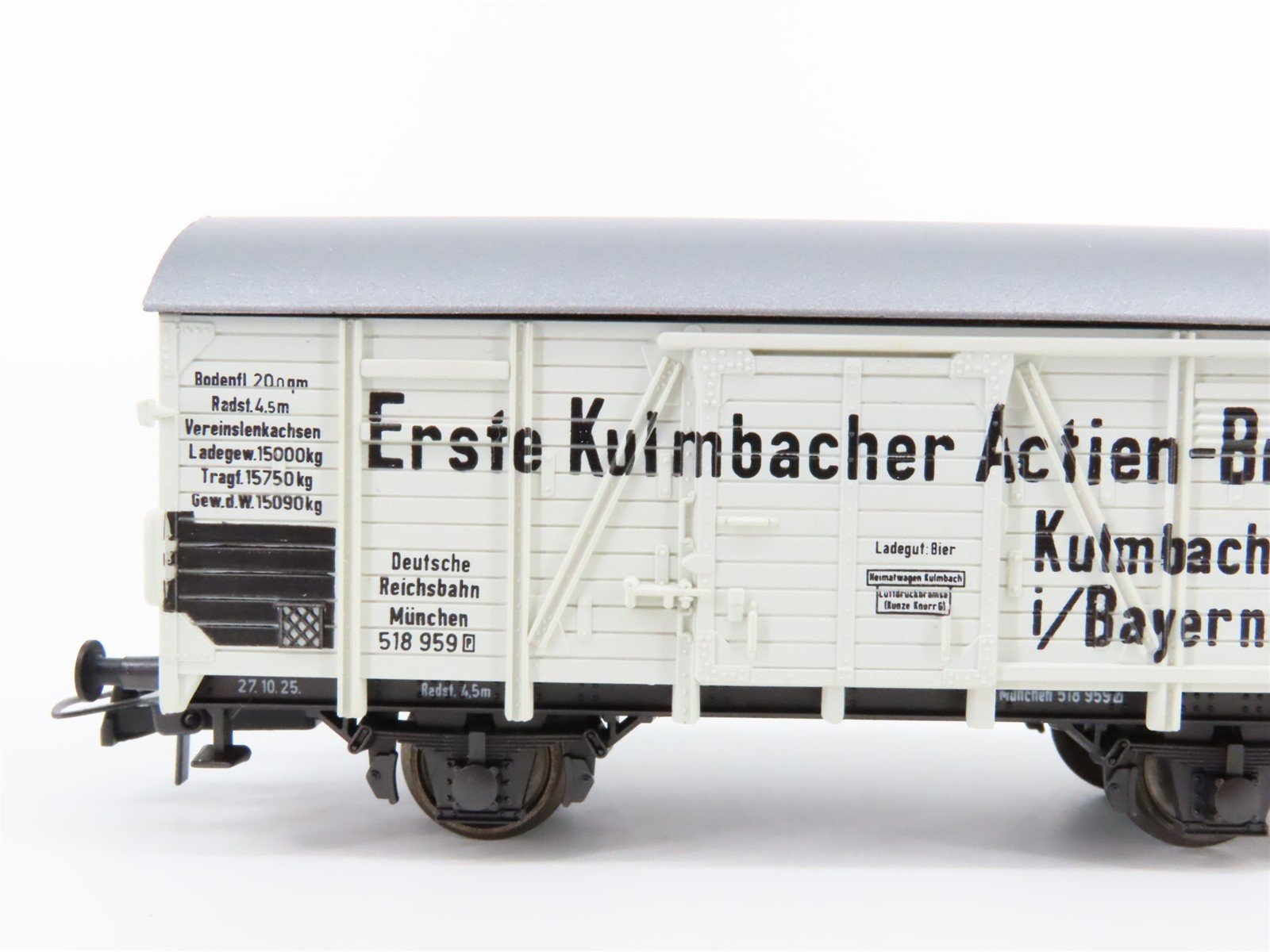 HO Roco 46015 DR German Erste Kulmbacher Actienbrauerei Beer Reefer #518 959P