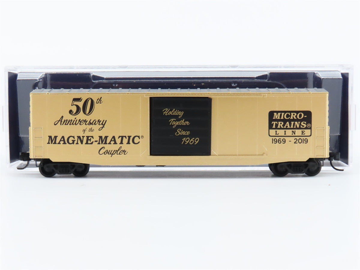 N Micro-Trains MTL 18000100 Magne-Matic 50th Anniversary 50&#39; Box Car #1969-2019