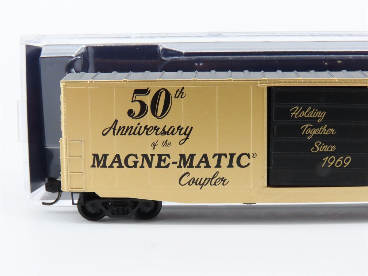 N Micro-Trains MTL 18000100 Magne-Matic 50th Anniversary 50&#39; Box Car #1969-2019