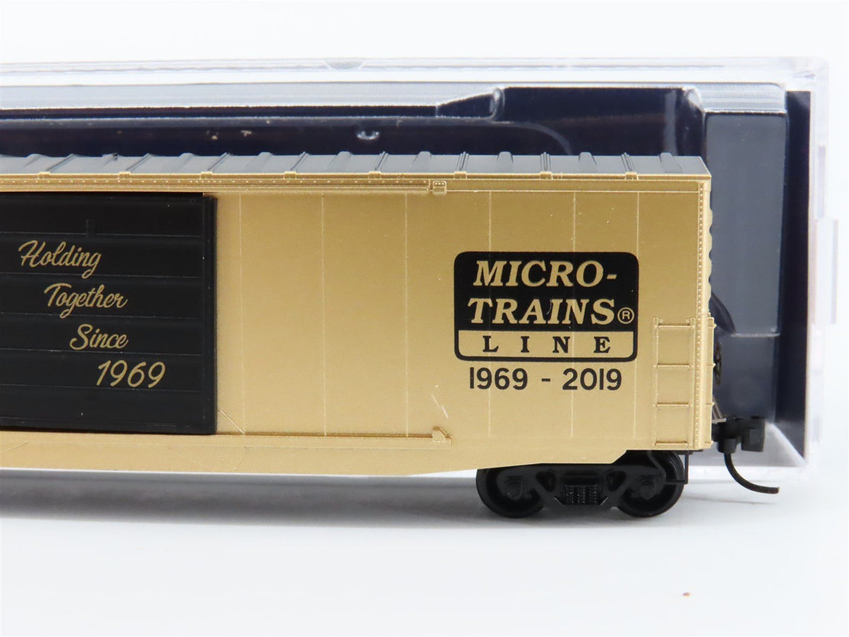 N Micro-Trains MTL 18000100 Magne-Matic 50th Anniversary 50&#39; Box Car #1969-2019