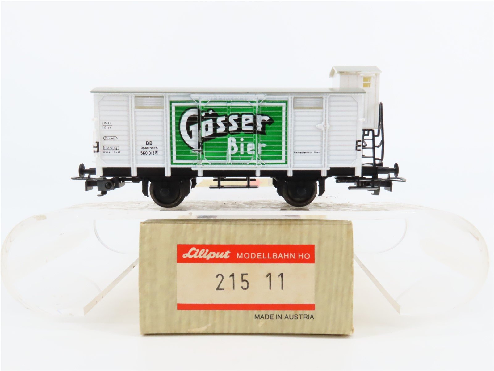 HO Scale Liliput 21511 BBO Austrian Gösser Beer Reefer #560 013P