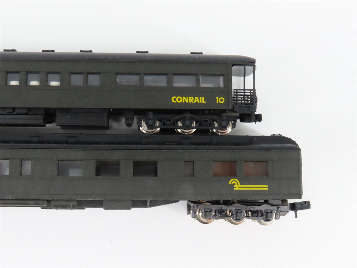 N Scale Con-Cor 8407 CR Conrail Inspection Passenger Train Set