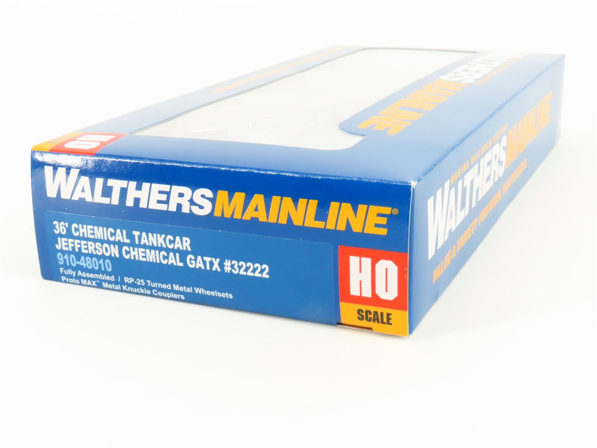 HO Scale Walthers Mainline 910-48010 GATX Jefferson Chemical 36&#39; Tank Car #32222