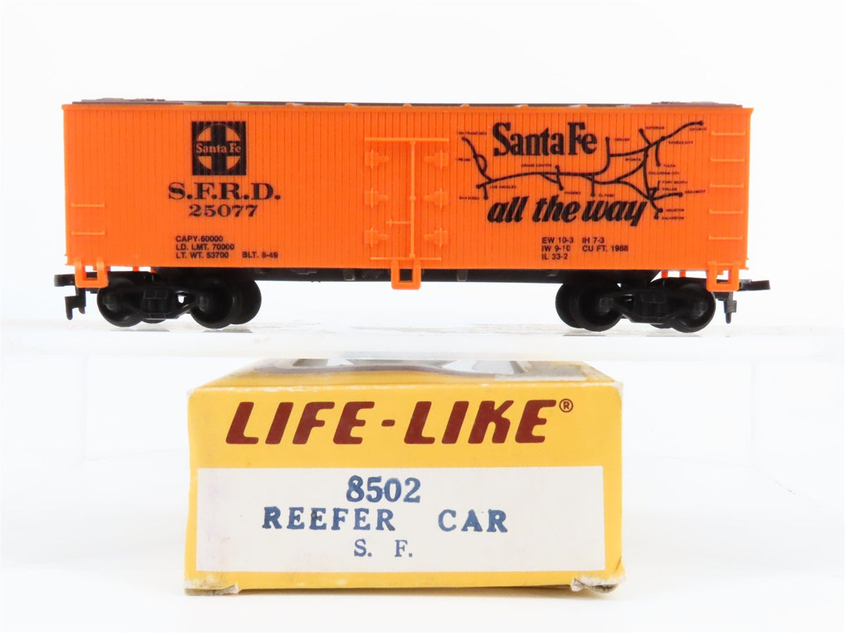 HO Scale Life-Like 8502 SFRD Santa Fe &quot;Grand Canyon Line&quot; Reefer #25077