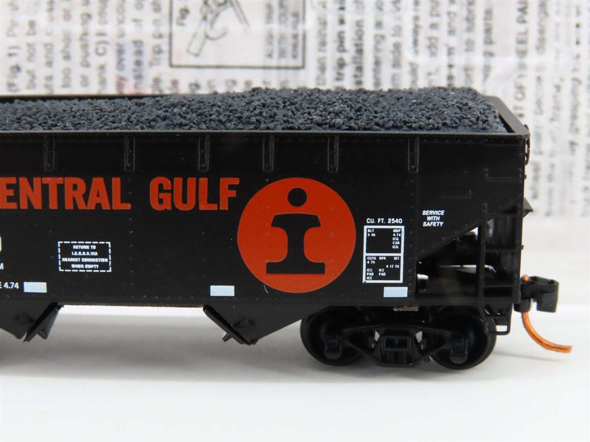 N Scale Micro-Trains MTL 05500140 ICG Illinois Central Gulf 2-Bay Hopper w/ Load