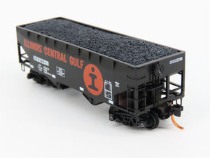 N Scale Micro-Trains MTL 05500140 ICG Illinois Central Gulf 2-Bay Hopper w/ Load