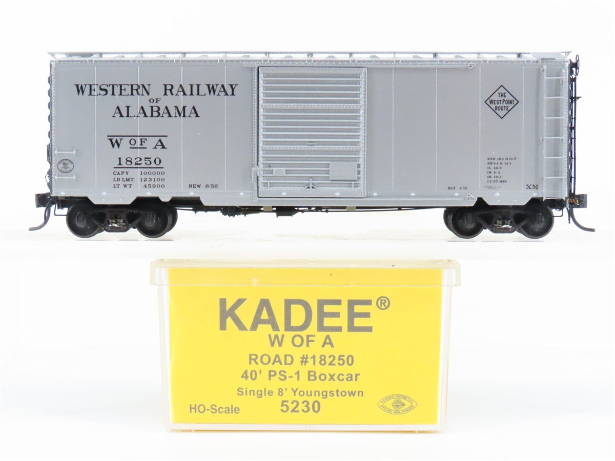 HO Scale Kadee 5230 WofA Western RR of Alabama 40&#39; PS-1 Boxcar #18250