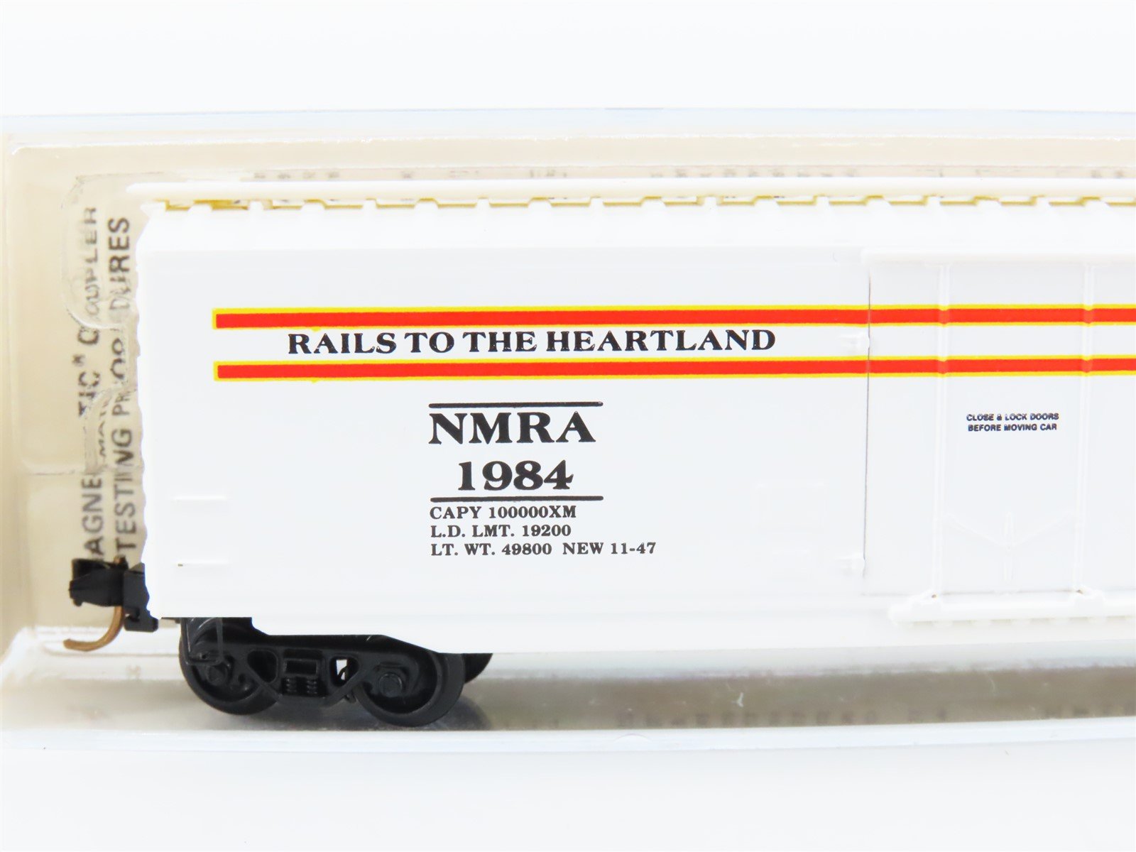 N Scale Micro-Trains MTL Special Run NMRA Rails to the Heartland Box Car #1984