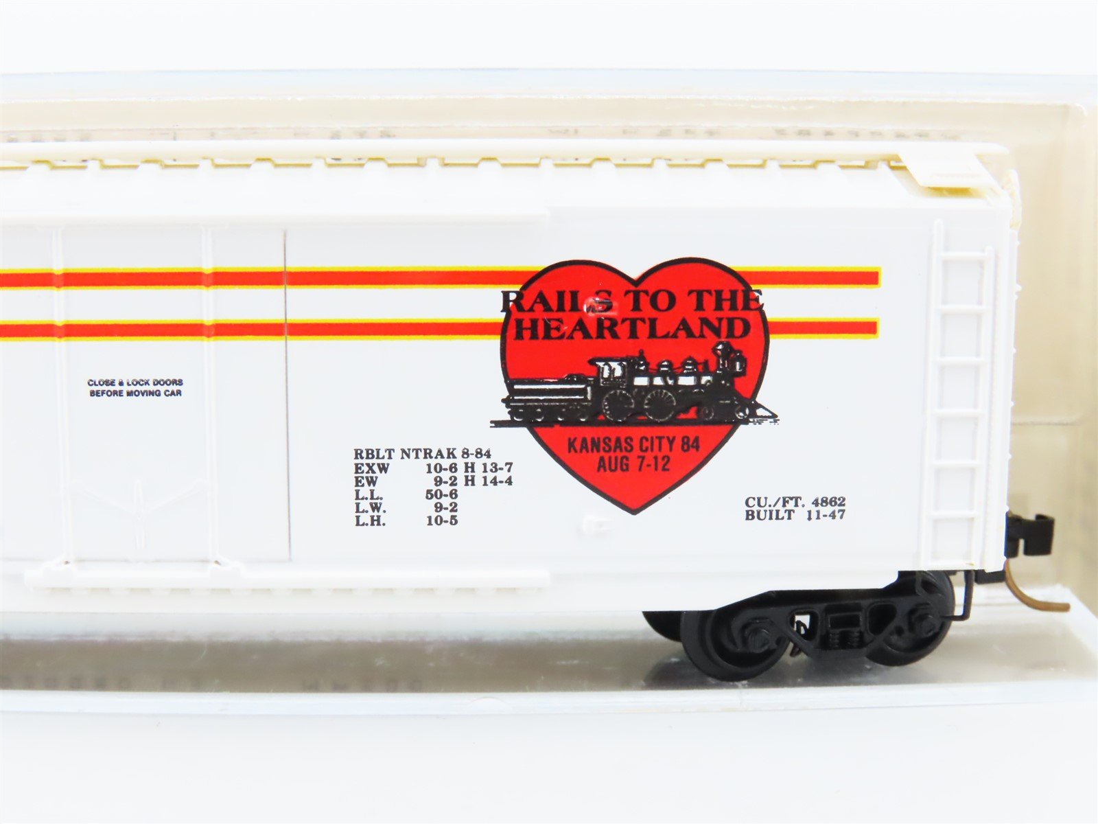 N Scale Micro-Trains MTL Special Run NMRA Rails to the Heartland Box Car #1984
