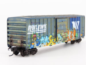 N Micro-Trains MTL 02552620 MRL Montana Rail Link 50' Box Car #21104 w/ Graffiti