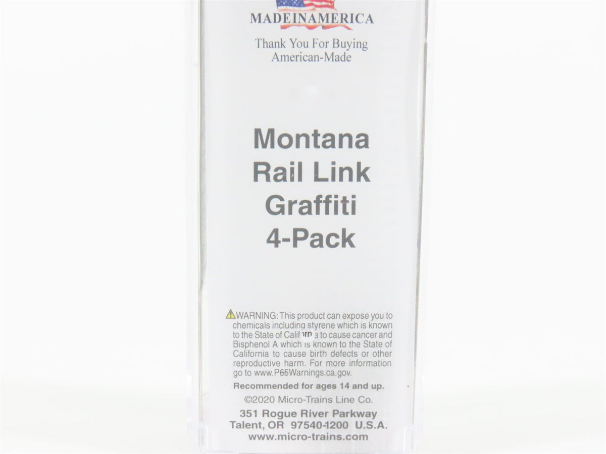N Micro-Trains MTL 02552620 MRL Montana Rail Link 50&#39; Box Car #21104 w/ Graffiti