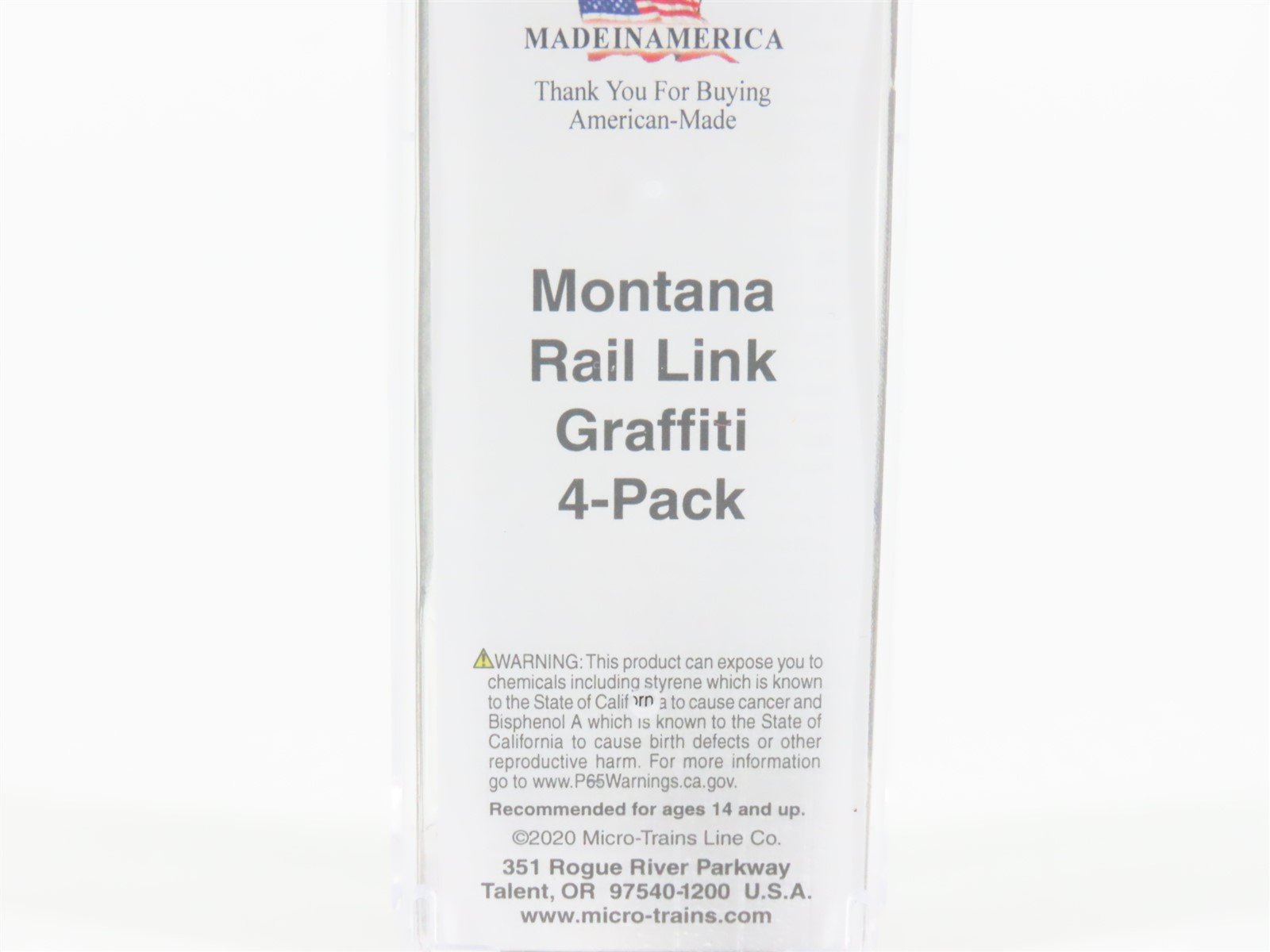 N Micro-Trains MTL 02552620 MRL Montana Rail Link 50' Box Car #21104 w/ Graffiti