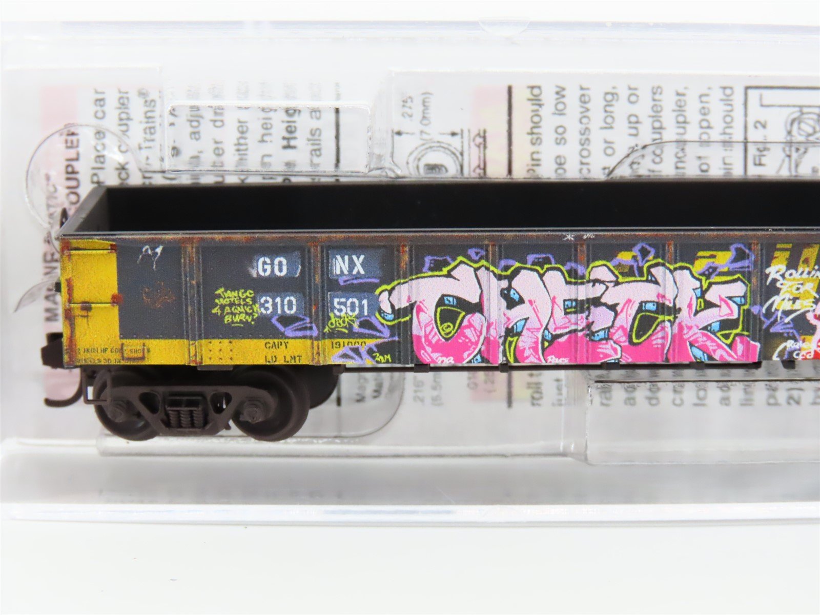 N Scale Micro-Trains MTL 10551790 GONX Railgon 50' Gondola #310510 w/ Graffiti