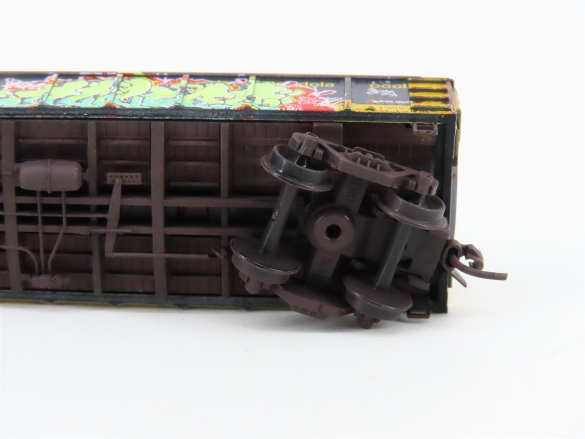 N Scale Micro-Trains MTL 10551790 GONX Railgon 50&#39; Gondola #310510 w/ Graffiti