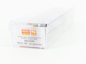 N Scale Micro-Trains MTL 10551790 GONX Railgon 50' Gondola #310510 w/ Graffiti