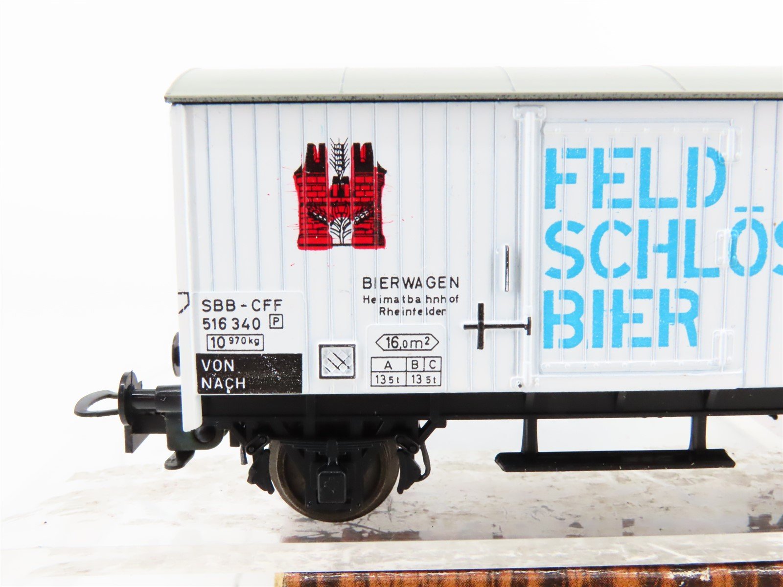 HO Scale Liliput 24951 SBB-CFF Swiss Feldschlösschen Beer Car #516 340P