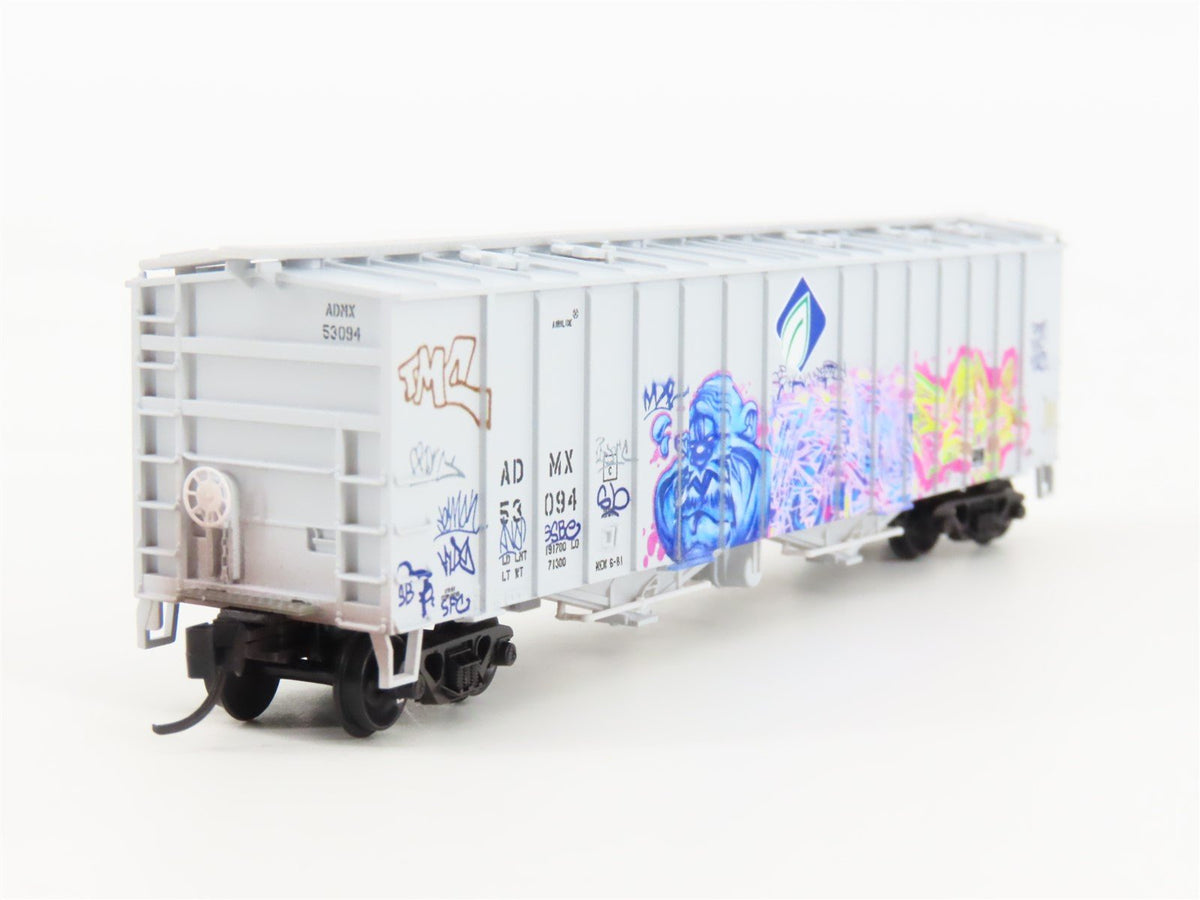 N Micro-Trains MTL 09852100 ADMX Archer Daniels Midland 2-Bay Hopper w/ Graffiti