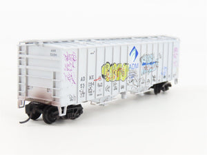 N Micro-Trains MTL 09852100 ADMX Archer Daniels Midland 2-Bay Hopper w/ Graffiti