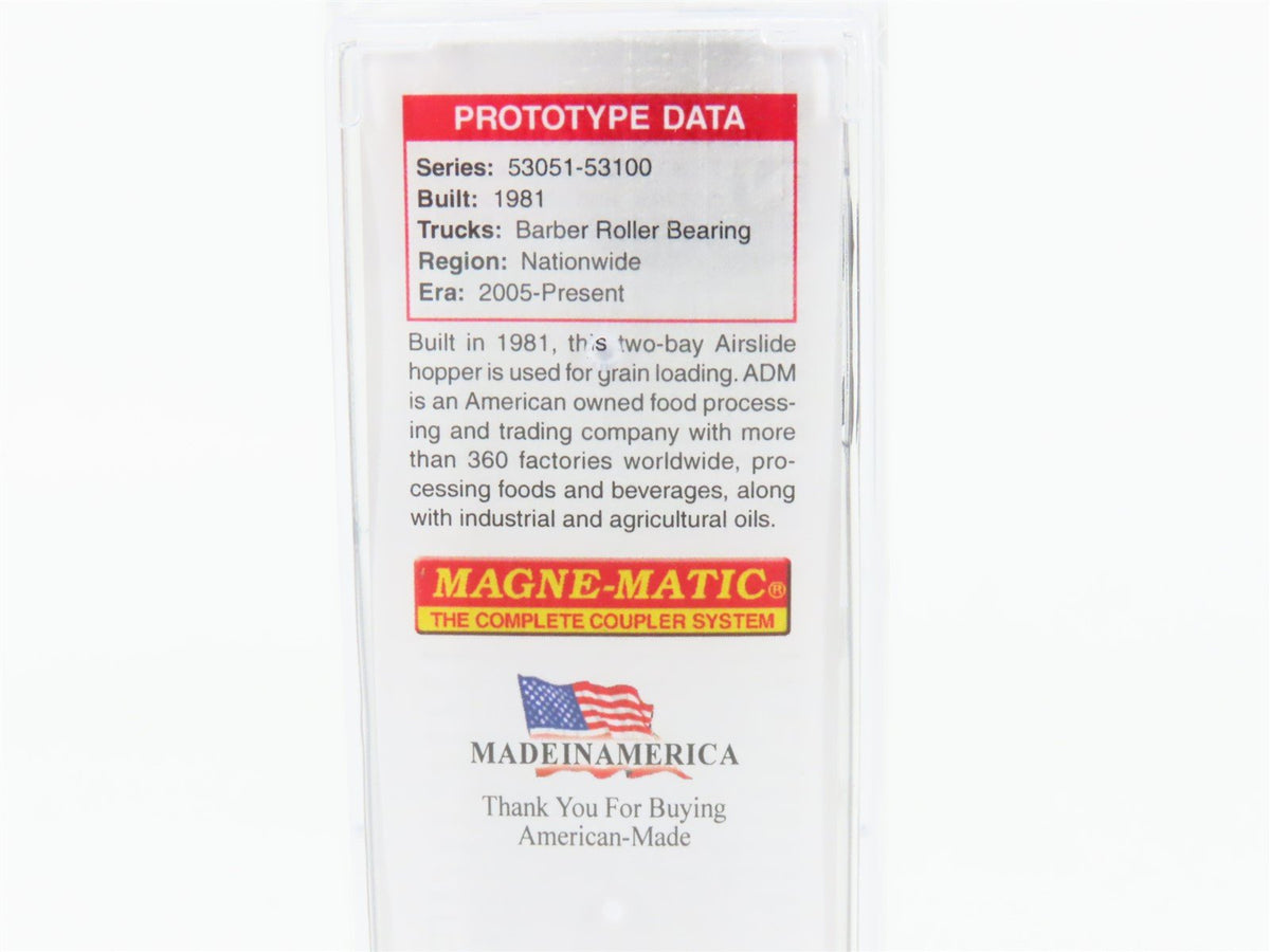 N Micro-Trains MTL 09852100 ADMX Archer Daniels Midland 2-Bay Hopper w/ Graffiti