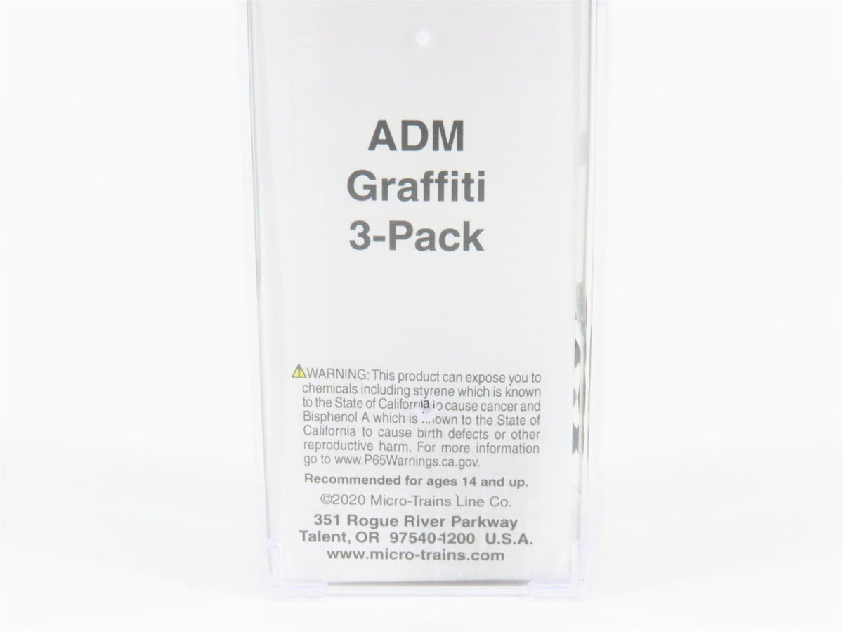 N Micro-Trains MTL 09852100 ADMX Archer Daniels Midland 2-Bay Hopper w/ Graffiti
