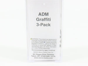 N Micro-Trains MTL 09852100 ADMX Archer Daniels Midland 2-Bay Hopper w/ Graffiti