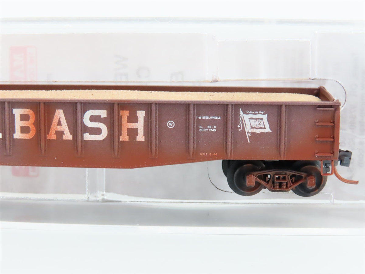 N Scale Micro-Trains MTL 04644270 WAB Wabash 50&#39; Gondola #11615 Weathered