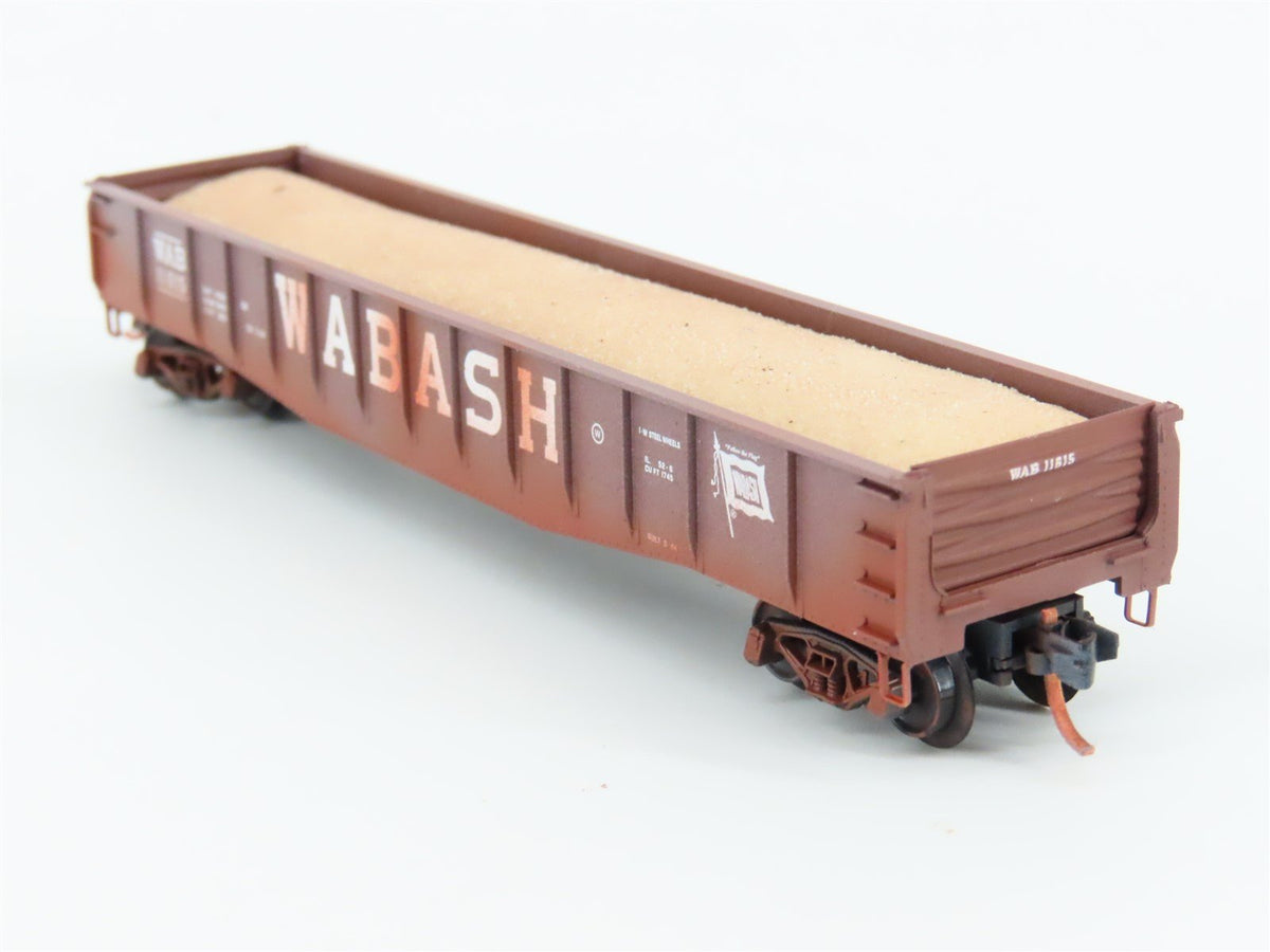 N Scale Micro-Trains MTL 04644270 WAB Wabash 50&#39; Gondola #11615 Weathered