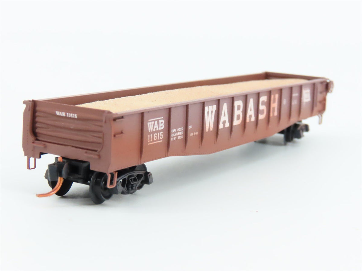 N Scale Micro-Trains MTL 04644270 WAB Wabash 50&#39; Gondola #11615 Weathered