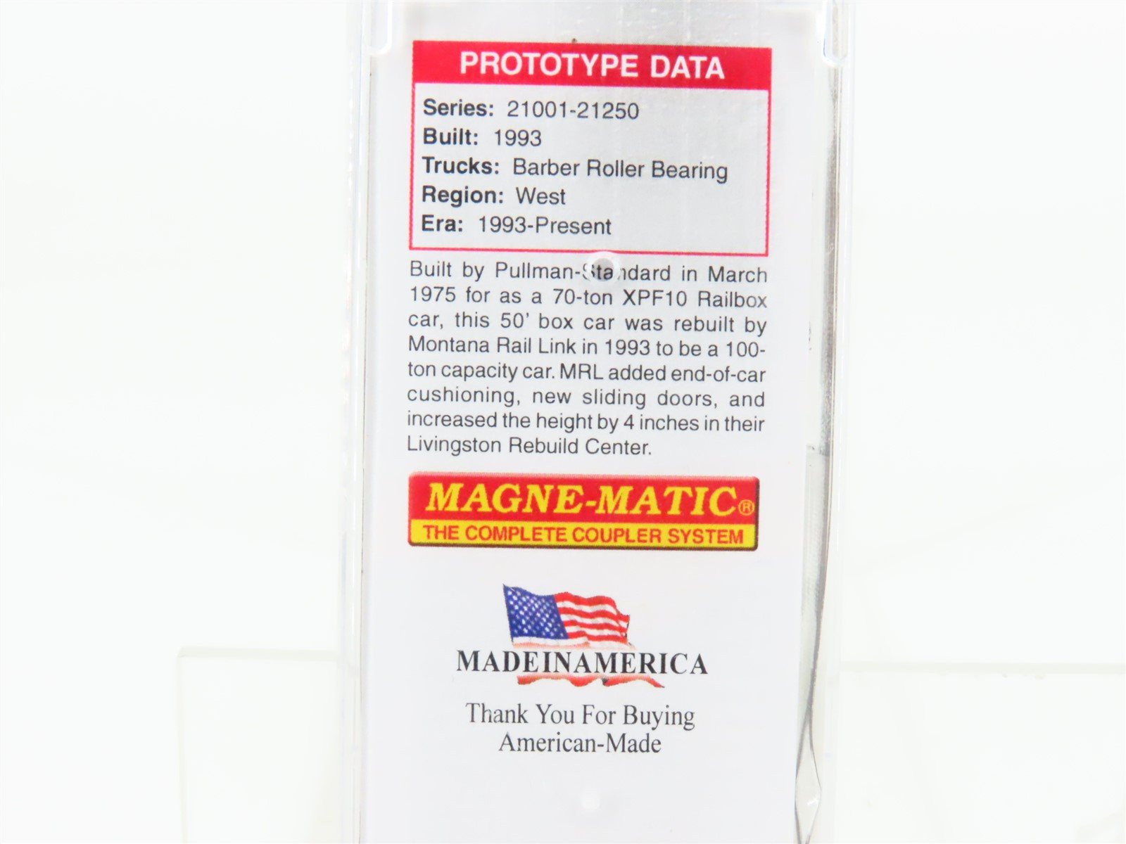 N Micro-Trains MTL 02551620 MRL Montana Rail Link 50' Box Car #21028 w/ Graffiti