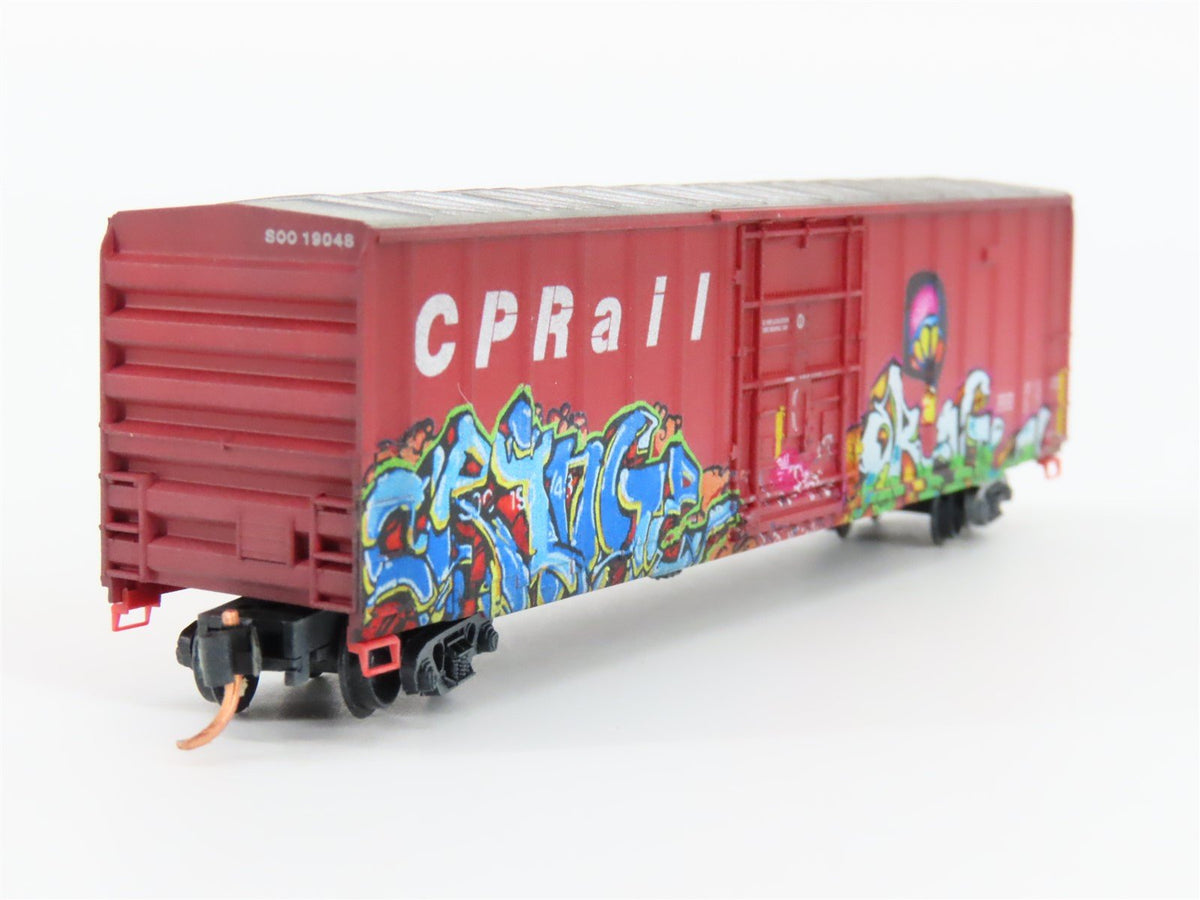 N Micro-Trains MTL 02744380 SOO Line / CP Rail 50&#39; Box Car #19048 w/ Graffiti