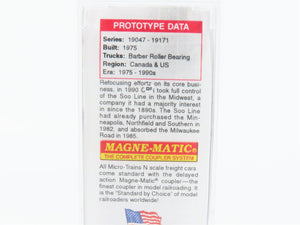 N Micro-Trains MTL 02744380 SOO Line / CP Rail 50' Box Car #19048 w/ Graffiti