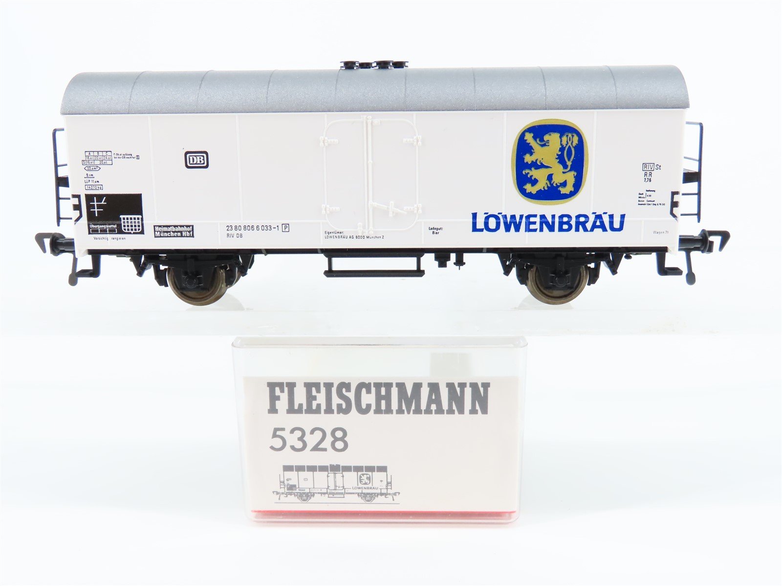 HO Scale Fleischmann 5328 DB German Löwenbräu Beer Reefer #033-1P