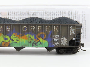 N Scale Micro-Trains MTL 10844510 AEX Squaw Creek 3-Bay Hopper #4420 w/ Graffiti