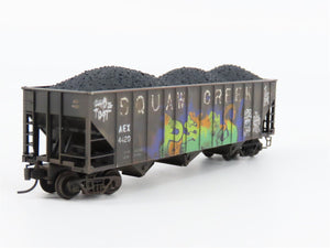 N Scale Micro-Trains MTL 10844510 AEX Squaw Creek 3-Bay Hopper #4420 w/ Graffiti