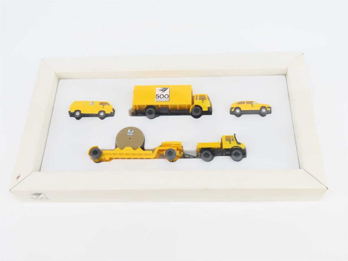 HO 1:87 Scale Wiking Deutsche Post &quot;500 Years of Postal Service&quot; Car &amp; Truck Set