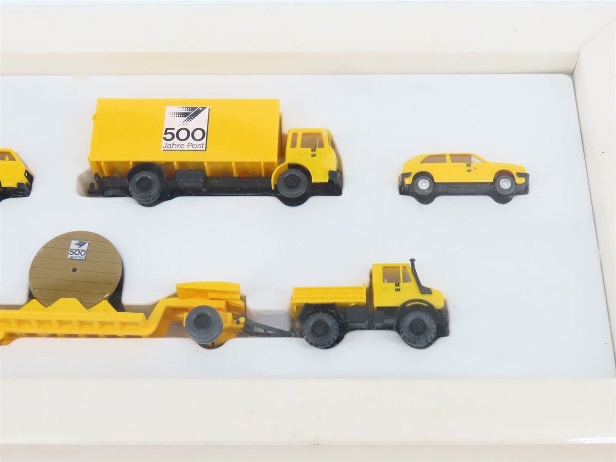 HO 1:87 Scale Wiking Deutsche Post &quot;500 Years of Postal Service&quot; Car &amp; Truck Set
